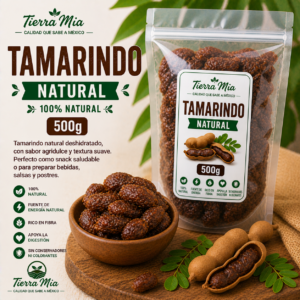 Tamarindo natural 500g en pulpa, fruta agridulce deshidratada Tierra Mia