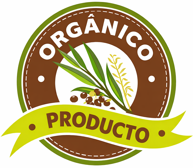 Sello de producto orgánico natural de alta calidad