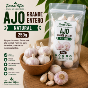 Ajo grande entero 250g | Ajo fresco natural para cocinar | Tierra Mia